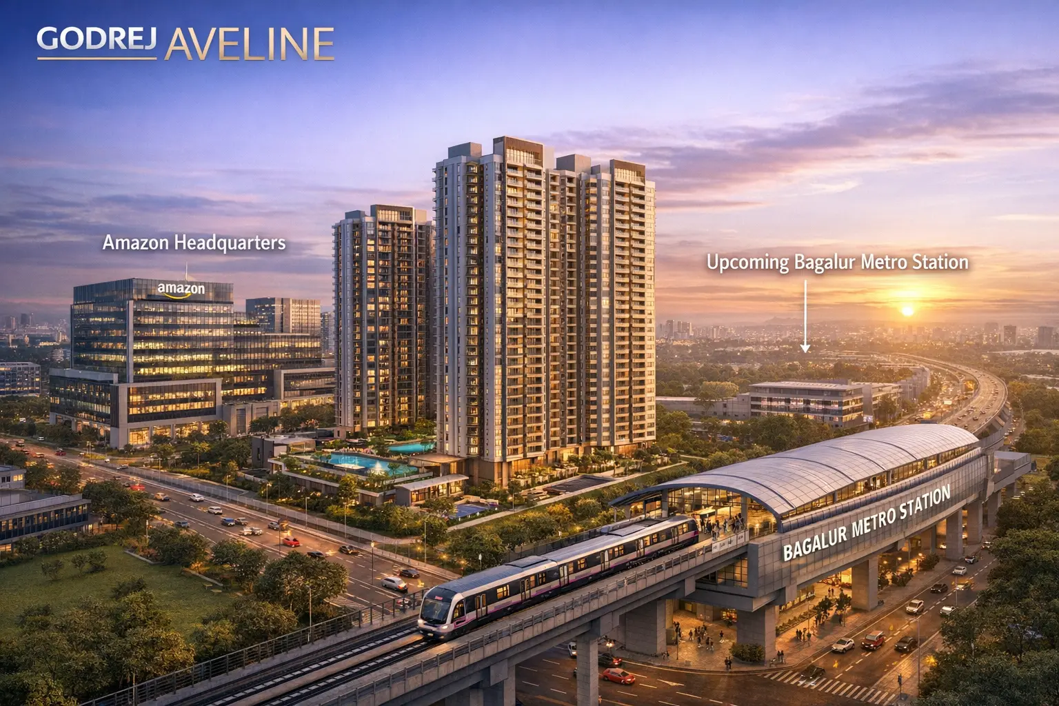 Godrej Yelahanka - Godrej Aveline Premium 3 & 4 BHK Residences Hero View